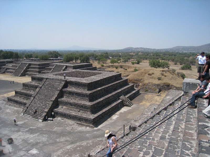 Mexico Pyramids - Mexico City 2009 0825.jpg - A trip to the Teotihuacan area of Mexico to visit the pyramids. A vast complex and a great climb to the top. This was followed by lunch in a cave, then a visit to the historical center of Mexico City. March 2009.